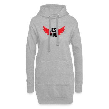 Beste Mama - Muttertag - Hoodie-Kleid - Grau meliert - Vorne