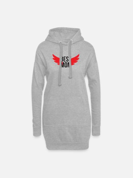 Best Mom - Mother's Day - Hoodie Dress - heather grey