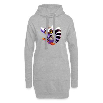 Lemur - Hoodie Dress - heather grey - Front