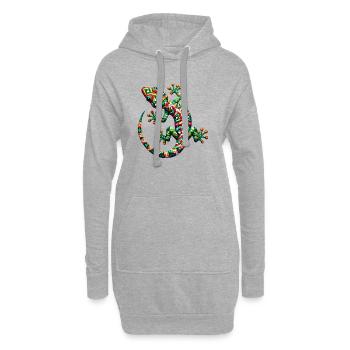 Gecko - Hoodie-Kleid - Grau meliert - Vorne