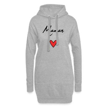 MAMA. MUTTERTAG. HERZ. FEST. ALLES GUTE ZUM GEBURTSTAG - Hoodie-Kleid - Grau meliert - Vorne