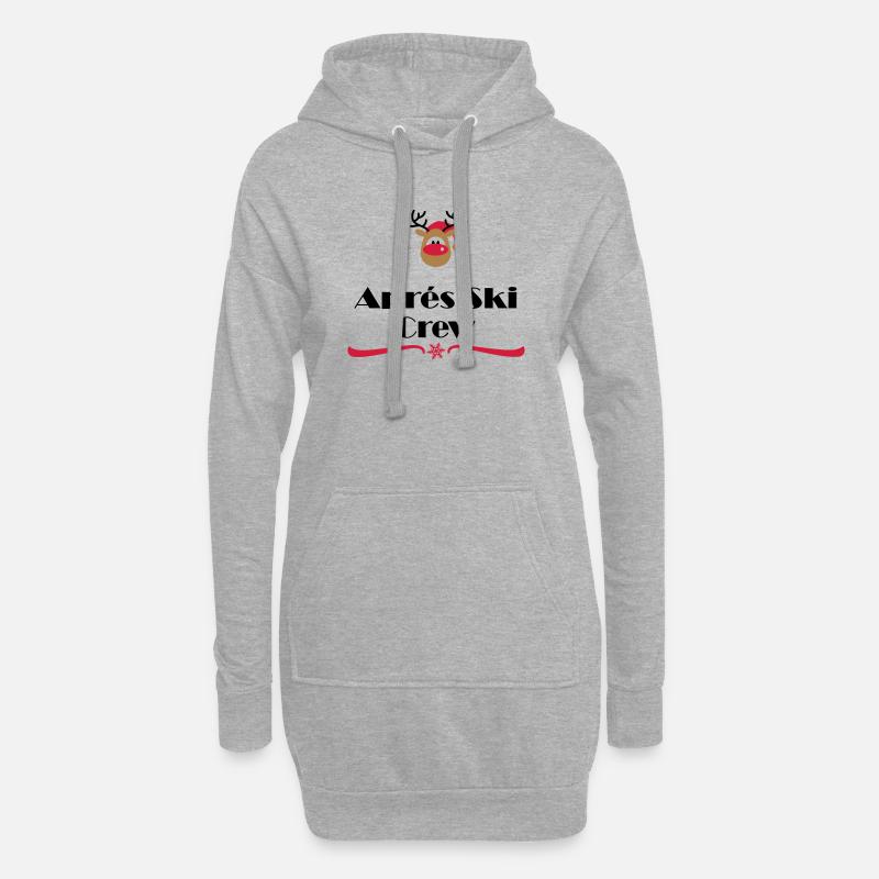 apres ski - Hoodie-Kleid - Grau meliert