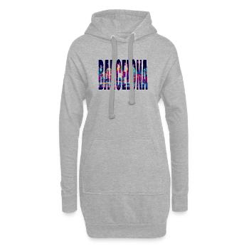 Barcelona - Sweat-shirt à capuche long Femme - gris chiné - Devant