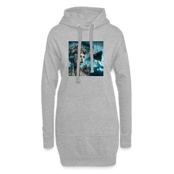 Steampunk Meerjungfrau Titanic - Hoodie-Kleid - Grau meliert - Vorne