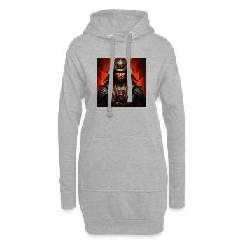 Daien-Chevaliers du Japon féodal - Sweat-shirt à capuche long Femme - gris chiné - Devant