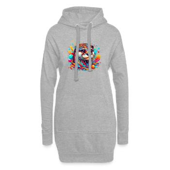 Otter - Hoodie-Kleid - Grau meliert - Vorne