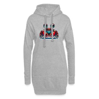 Crab - Hoodie Dress - heather grey - Front