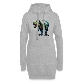 Dinosaurier - Hoodie-Kleid - Grau meliert - Vorne