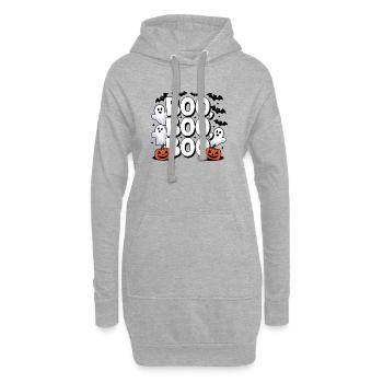 Boo Boo Boo Halloween Design - Hoodie-Kleid - Grau meliert - Vorne