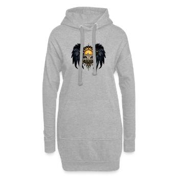Glaube an dich selbst, ein Brief - Hoodie-Kleid - Grau meliert - Vorne