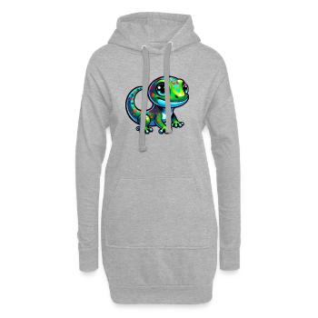 Gecko - Hoodie-Kleid - Grau meliert - Vorne