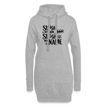 Traîneau Mon Nom - Sweat-shirt à capuche long Femme - gris chiné - Devant