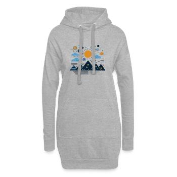 Gebirge - Hoodie-Kleid - Grau meliert - Vorne