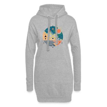 Gebirge - Hoodie-Kleid - Grau meliert - Vorne
