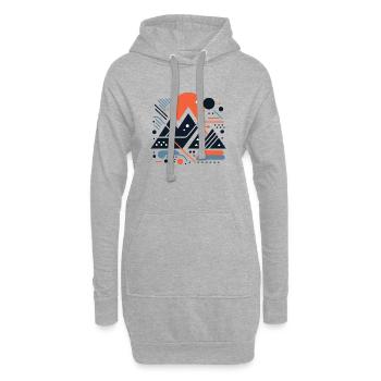 Gebirge - Hoodie-Kleid - Grau meliert - Vorne