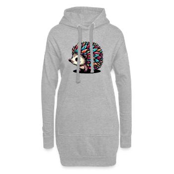 Igel - Hoodie-Kleid - Grau meliert - Vorne