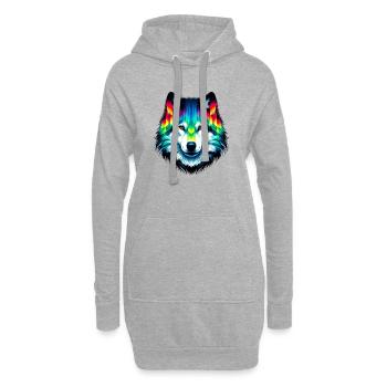 Wolf - Hoodie-Kleid - Grau meliert - Vorne