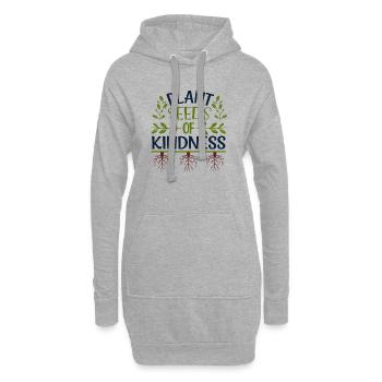 Plantez des graines de gentillesse - Sweat-shirt à capuche long Femme - gris chiné - Devant