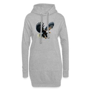 Aigle - Sweat-shirt à capuche long Femme - gris chiné - Devant