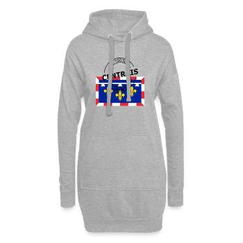 Centrais - Sweat-shirt à capuche long Femme - gris chiné - Devant
