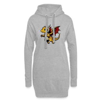 Dragon - Hoodie Dress - heather grey - Front