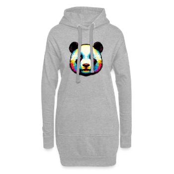 Panda - Hoodie-Kleid - Grau meliert - Vorne