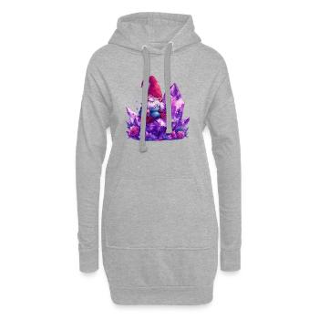 Gnom - Hoodie-Kleid - Grau meliert - Vorne