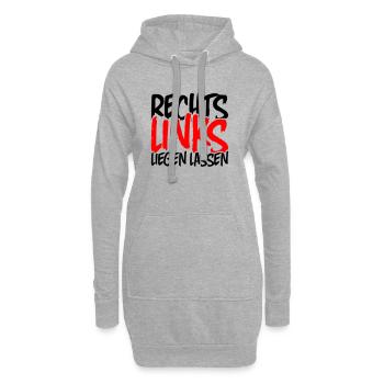 Recht Links liegen lassen - Hoodie-Kleid - Grau meliert - Vorne
