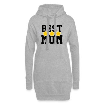 Beste Mama - Muttertag - Hoodie-Kleid - Grau meliert - Vorne