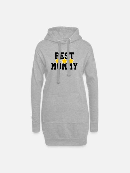 Best Mom - Mother's Day - Hoodie Dress - heather grey