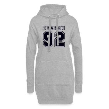TECHNO 92 - Hoodie-Kleid - Grau meliert - Vorne