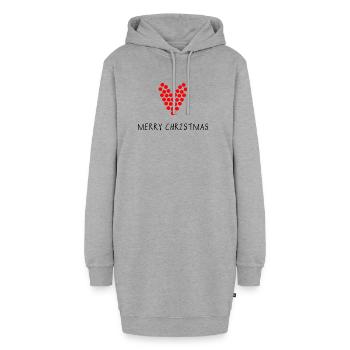 WEIHNACHTEN. FROHE WEIHNACHTEN. FROHE WEIHNACHTEN. WEIHNACHTSMANN - Hoodie-Kleid - Grau meliert - Vorne