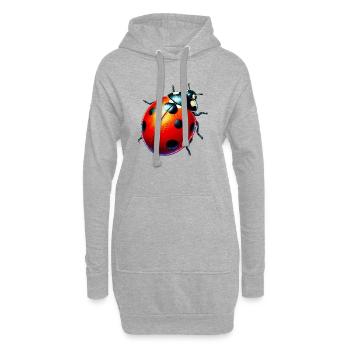 Marienkäfer - Hoodie-Kleid - Grau meliert - Vorne