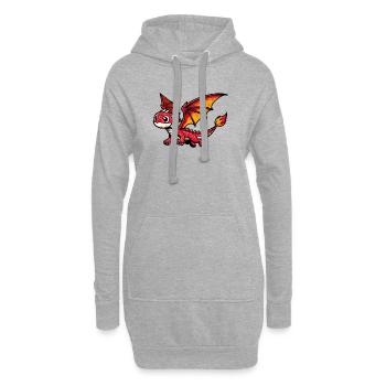 Dragon - Hoodie Dress - heather grey - Front