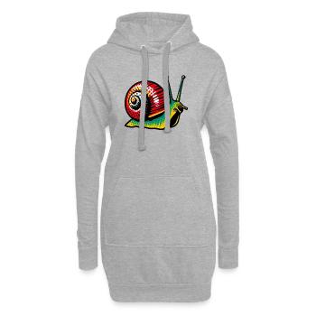 Snail - Hoodie Dress - heather grey - Front