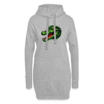 Crocodile - Sweat-shirt à capuche long Femme - gris chiné - Devant