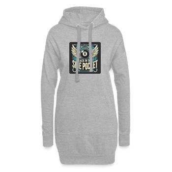 Design de billard - Sweat-shirt à capuche long Femme - gris chiné - Devant