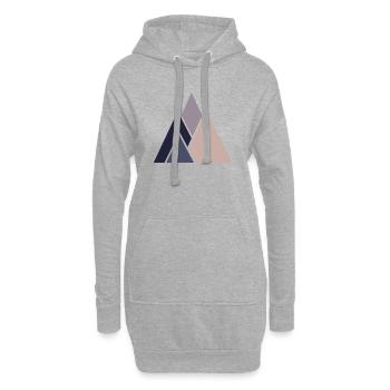 Panorama de montagne minimaliste et chaleureux - Sweat-shirt à capuche long Femme - gris chiné - Devant