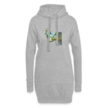 Aquarell Landkarte Bangladesch - Hoodie-Kleid - Grau meliert - Vorne