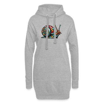 Schnecke - Hoodie-Kleid - Grau meliert - Vorne