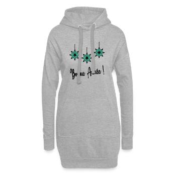 BONNE ANNEE. SAINT SYLVESTRE. NOUVELLE ANNÉE - Sweat-shirt à capuche long Femme - gris chiné - Devant