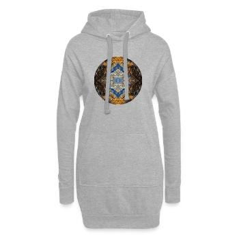 Mandala de la nature dans la galerie de guérison par le sel à Berchtesgaden - Sweat-shirt à capuche long Femme - gris chiné - Devant