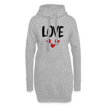 WEIHNACHTEN. FROHE WEIHNACHTEN. FROHE WEIHNACHTEN. WEIHNACHTSMANN - Hoodie-Kleid - Grau meliert - Vorne