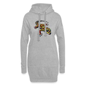 Gecko - Hoodie Dress - heather grey - Front