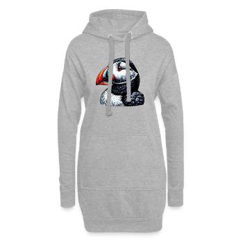 Papageitaucher - Hoodie-Kleid - Grau meliert - Vorne