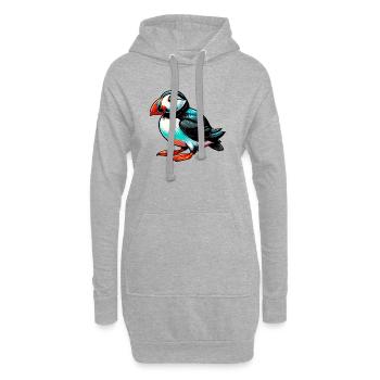 Papageitaucher - Hoodie-Kleid - Grau meliert - Vorne
