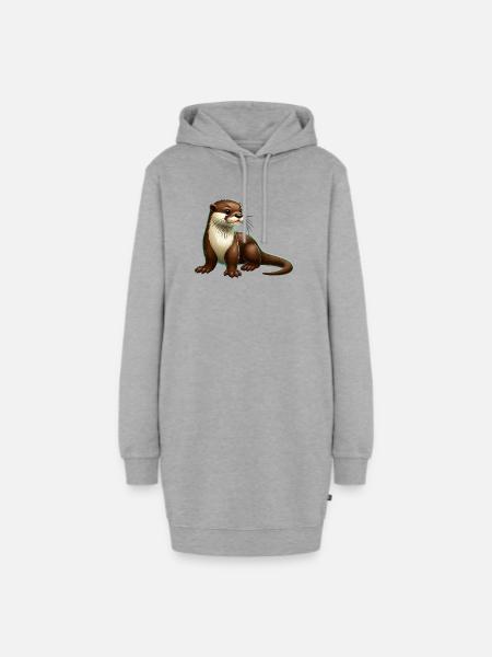 Otter - Hoodie-Kleid - Grau meliert