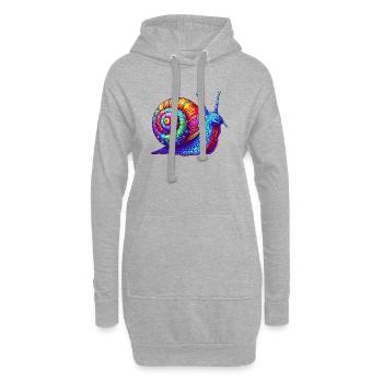 Schnecke - Hoodie-Kleid - Grau meliert - Vorne