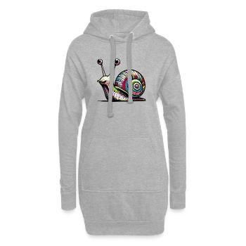 Snail - Hoodie Dress - heather grey - Front