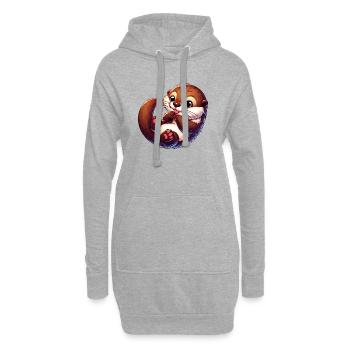 Otter - Hoodie-Kleid - Grau meliert - Vorne